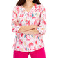 JM Collection Women's Monet Mirage Printed Utility Top White Size Medium