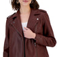 INC International Concepts Women's Faux Leather Jacket Brown Size X-Large