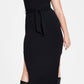 Bar III Women's Rib Knit Midi Dress Black Size Petite X-Large