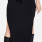 Bar III Women's Rib Knit Midi Dress Black Size Petite X-Large