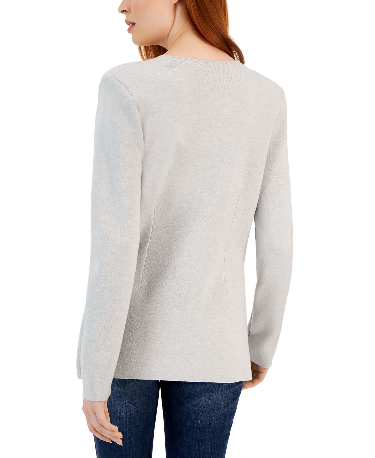 INC International Concepts Women's Sweater Blazer Gray Size Small