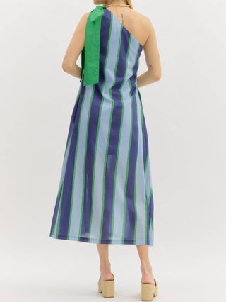 Entro - One Shoulder Striped Maxi Dress