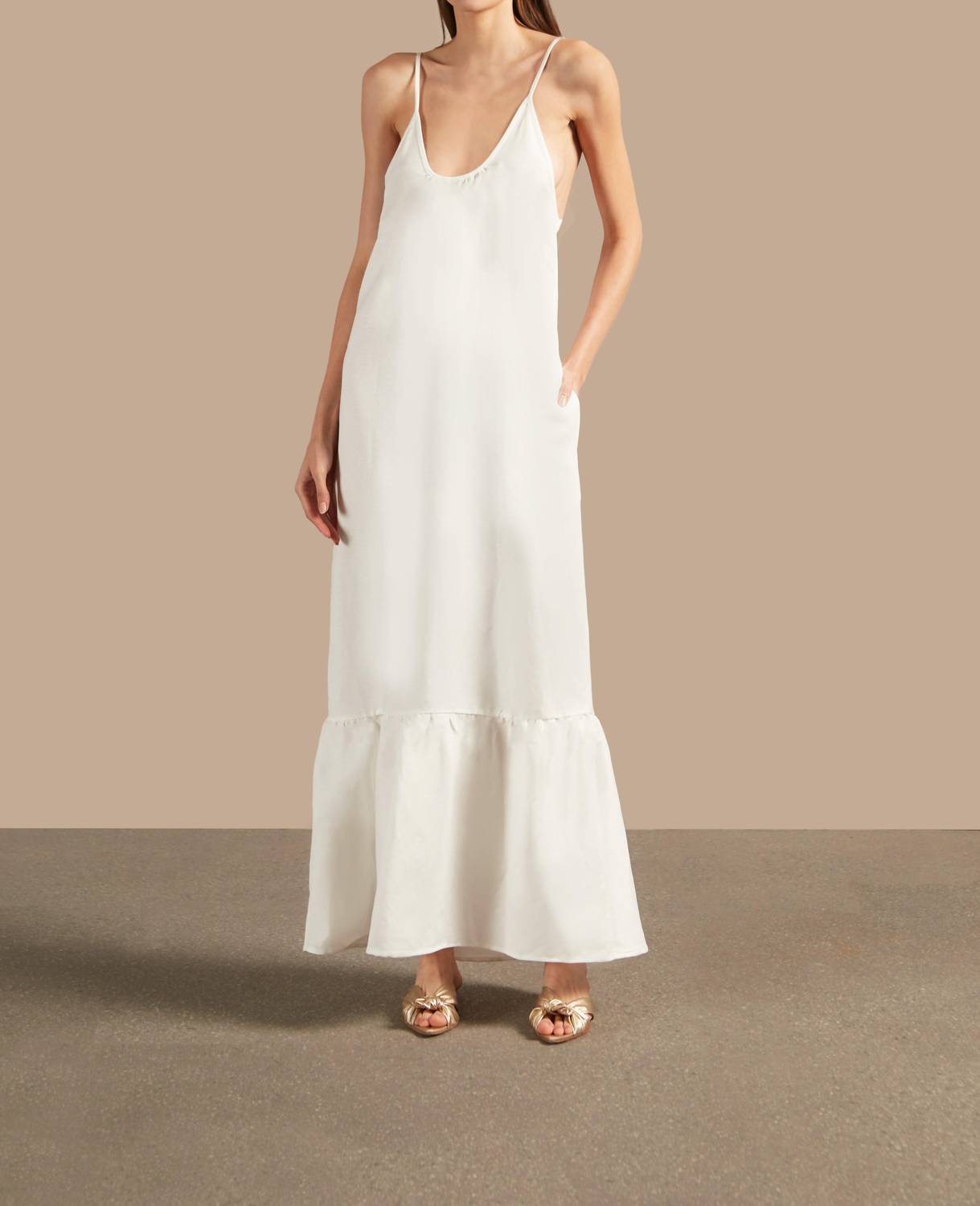 Adriana Degreas - Golden Age Solid Straps Long Dress
