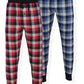 Hanes Men's 2Pk Flannel Sleep Jogger Pants Blue Size Medium