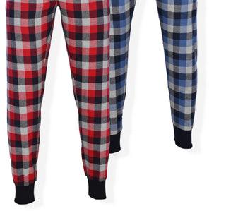 Hanes Men's 2Pk Flannel Sleep Jogger Pants Blue Size Medium