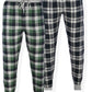 Hanes Men's 2Pk Flannel Sleep Jogger Pants Green Size Medium