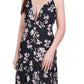 NY Collection Women's Tiered Spaghetti Strap Maxi Dress Black Size Large