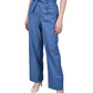 NY Collection Women's Full Length Pull On Sailor Pants Blue Size Petite X-Large