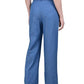 NY Collection Women's Full Length Pull On Sailor Pants Blue Size Petite X-Large