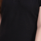 NY Collection Women's Sleeve Grommet Neck Knit Top Black Size Petite Small