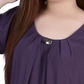 NY Collection Women's Short Sleeve Balloon Sleeve Top Purple Size Petite Large