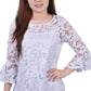 NY Collection Women's Bell Sleeve Blouse and Solid Camisole White Size M