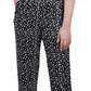 NY Collection Women's Wide Waist Pull On Pants Black Size Petite X-Large