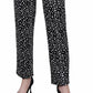 NY Collection Women's Wide Waist Pull On Pants Black Size Petite X-Large