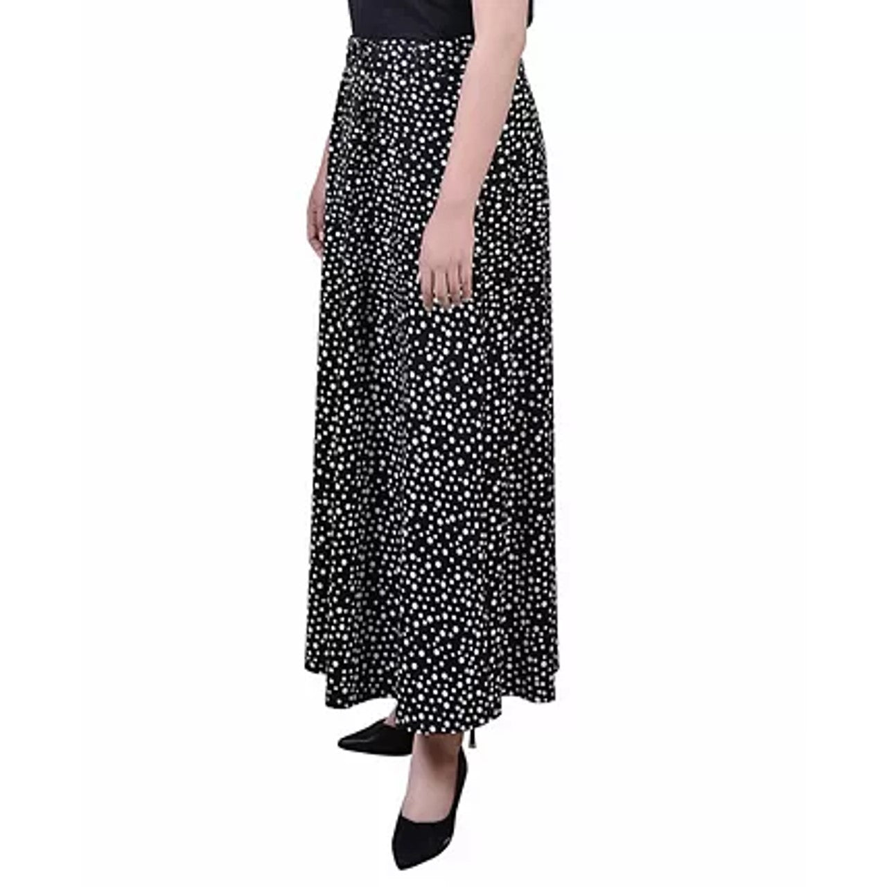 NY Collection Women's Maxi Length Skirt Black Size Small