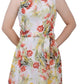 NY Collection Women's Sleeveless Chiffon Belted Dress Brown Size Petite Small