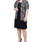 NY Collection Women's Set 2 Piece Dress Black Size 1X
