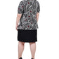 NY Collection Women's Set 2 Piece Dress Black Size 1X