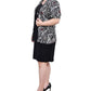 NY Collection Women's Set 2 Piece Dress Black Size 1X