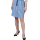 Ny Collection Women's Sleeveless Belted Chambray Dress Blue Size Medium