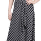 NY Collection Women's Printed Maxi Skirt With Sash Waist Tie Black Size Petite Medium