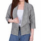 NY Collection Women's 3/4 Sleeve Ponte Jacket Black Size Petite X-Large