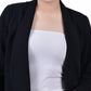 NY Collection Women's 3/4 Sleeve Ponte Jacket Black Size Petite X-Large