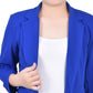 NY Collection Women's 3/4 Sleeve Scuba Crepe Jacket Blue Size Petite Small