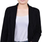 NY Collection Women's Long Sleeve Scuba Crepe Jacket Black Size Petite Large