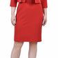 NY Collection Women's Two Piece Jacket And Dress Set Red Size 4 Petite
