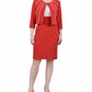 NY Collection Women's Two Piece Jacket And Dress Set Red Size 4 Petite