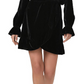 Paige Ysabel Velvet Mini Dress Black