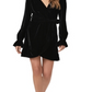Paige Ysabel Velvet Mini Dress Black