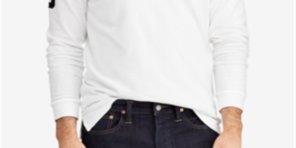 Ralph Lauren Men's Long Sleeve Button Down Pullover Sweater White Size Large