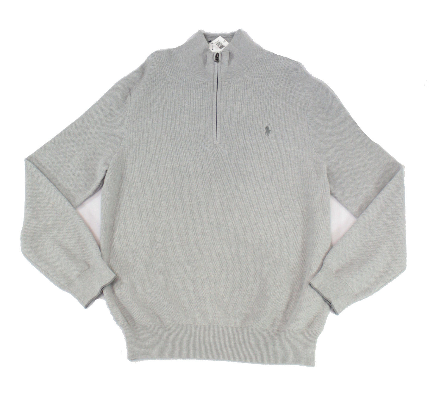 Polo Ralph Lauren Men's Cotton Quarter-Zip Sweater Gray Size Small