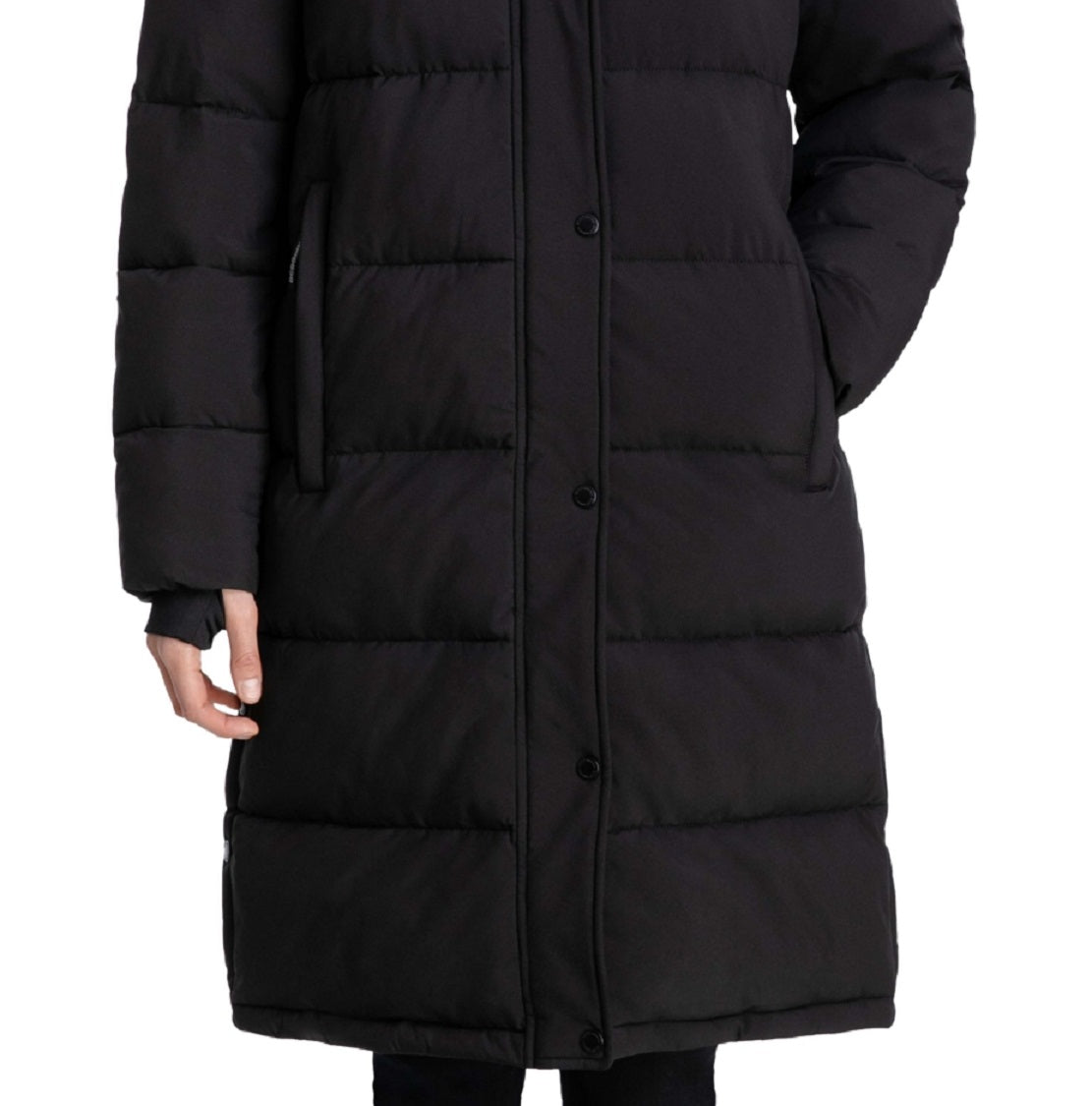 BCBGeneration Women's Hooded Puffer Coat Black Size Medium