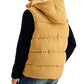 Sean John Men's Corduroy Hooded Utility Puffer Vest Brown Size X-Large