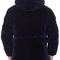 Sean John Men's Quilted Hooded Velvet Puffer Jacket Blue Size M