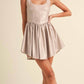 Klesis - Bustier Top Gathered Flare Skirt Mini Dress