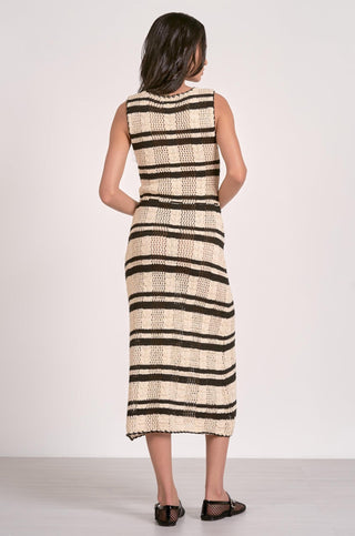 Elan - Stripe Crochet Midi Dress