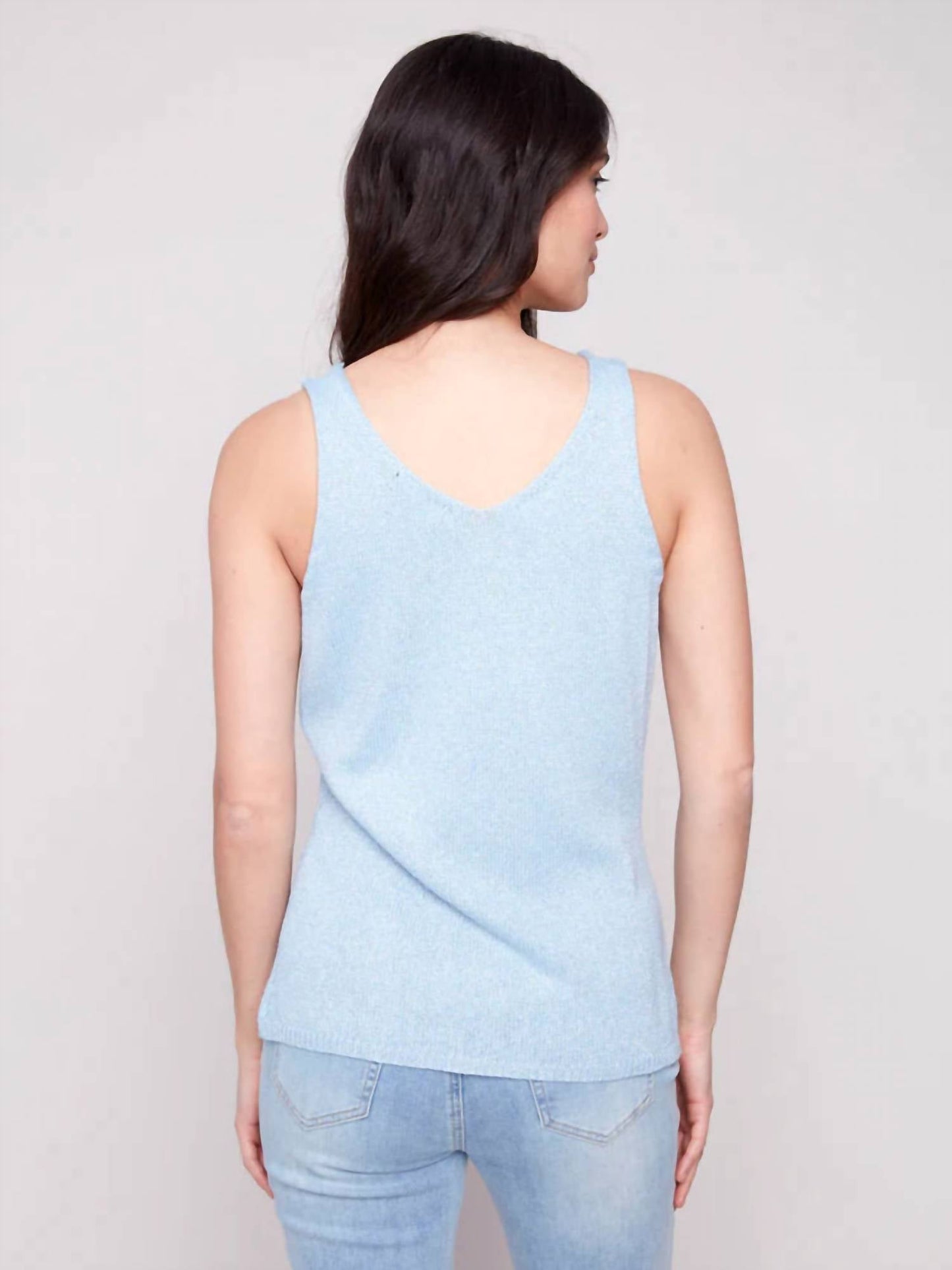 Charlie B - Metallic Lurex Knit Cami Top