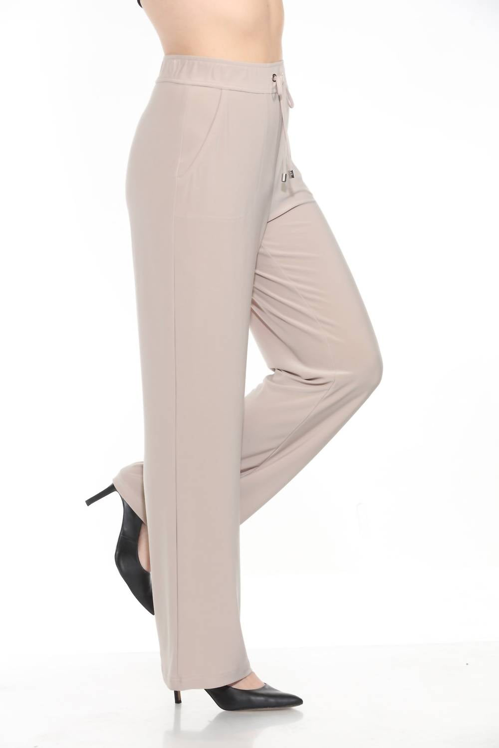 Joseph Ribkoff - Drawstring High Rise Relaxed Straight Pant