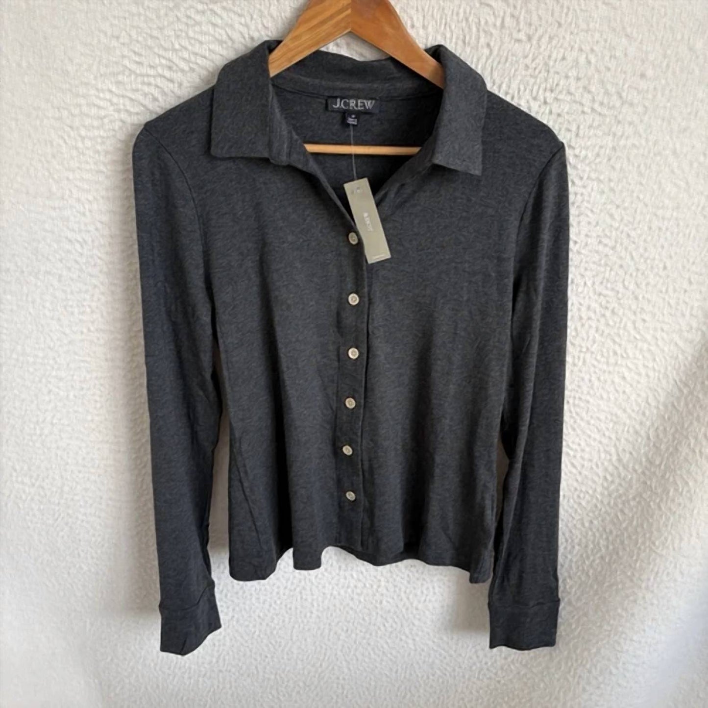 J.Crew - Women's Long-sleeve Button-up Top In Refined Rib