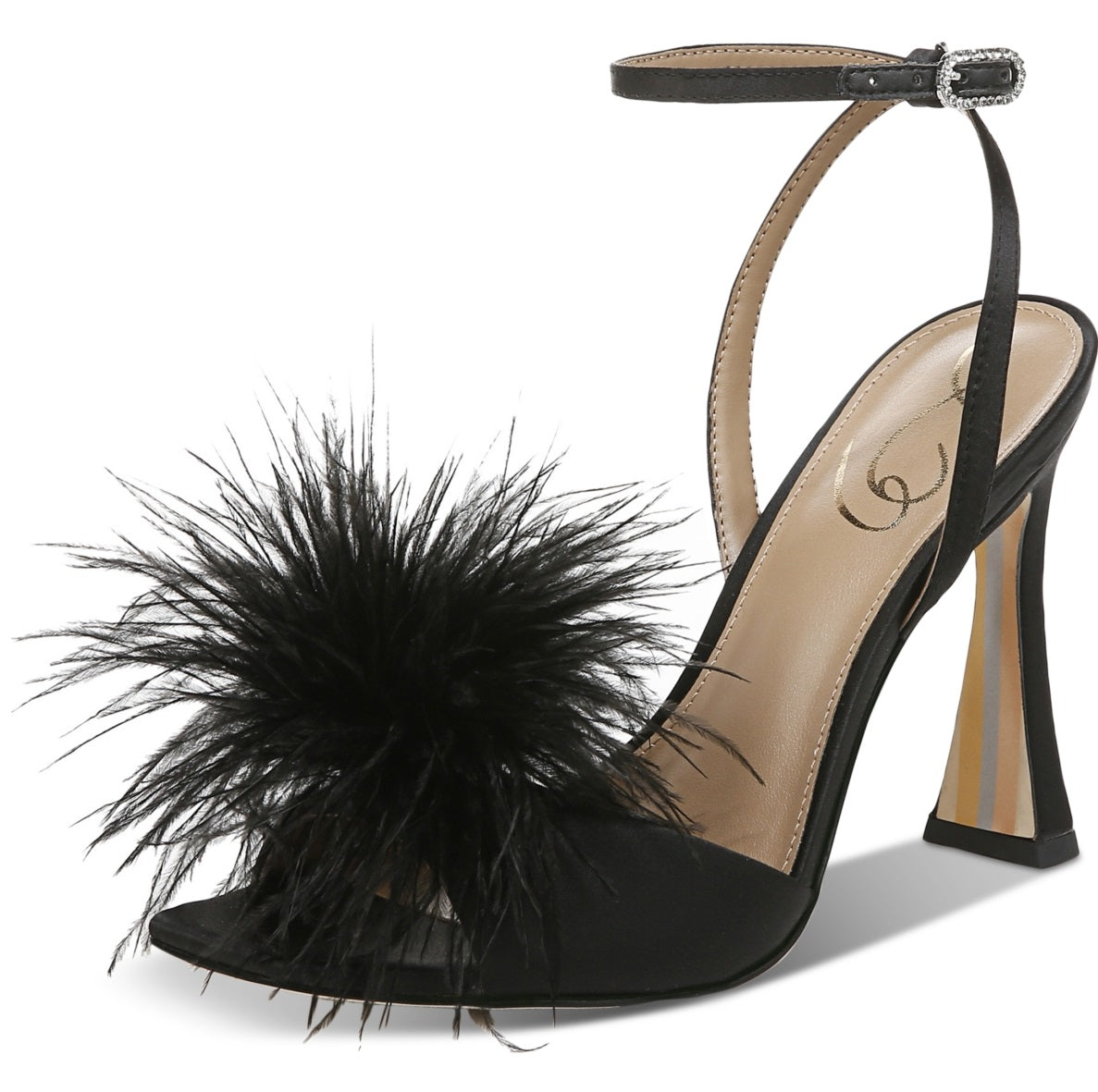 Sam Edelman Women's Leon Ankle Strap Sandal Black Size 8 M