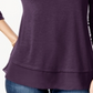 Style & Co Women's Chiffon-Hem Top Purple Size X-Large