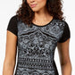 Style & Co Women's Graphic T-Shirt Black Size Small