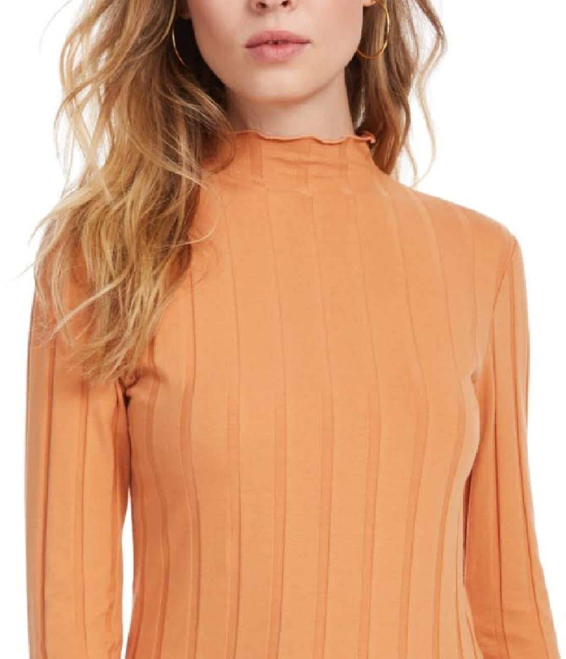 Kit + Sky Women's Long Sleeve Top Orange Size Medium