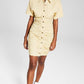 And Now This Women's Button Front Dress Brown Size Large
