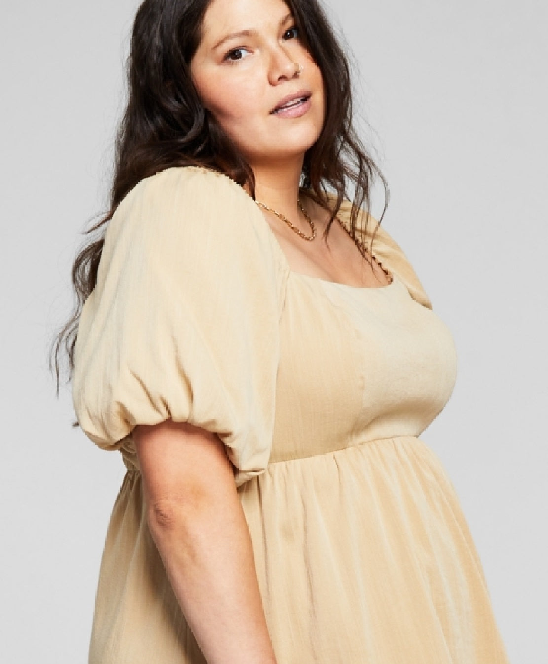 And Now This Women's Babydoll Dress Brown Size 0X