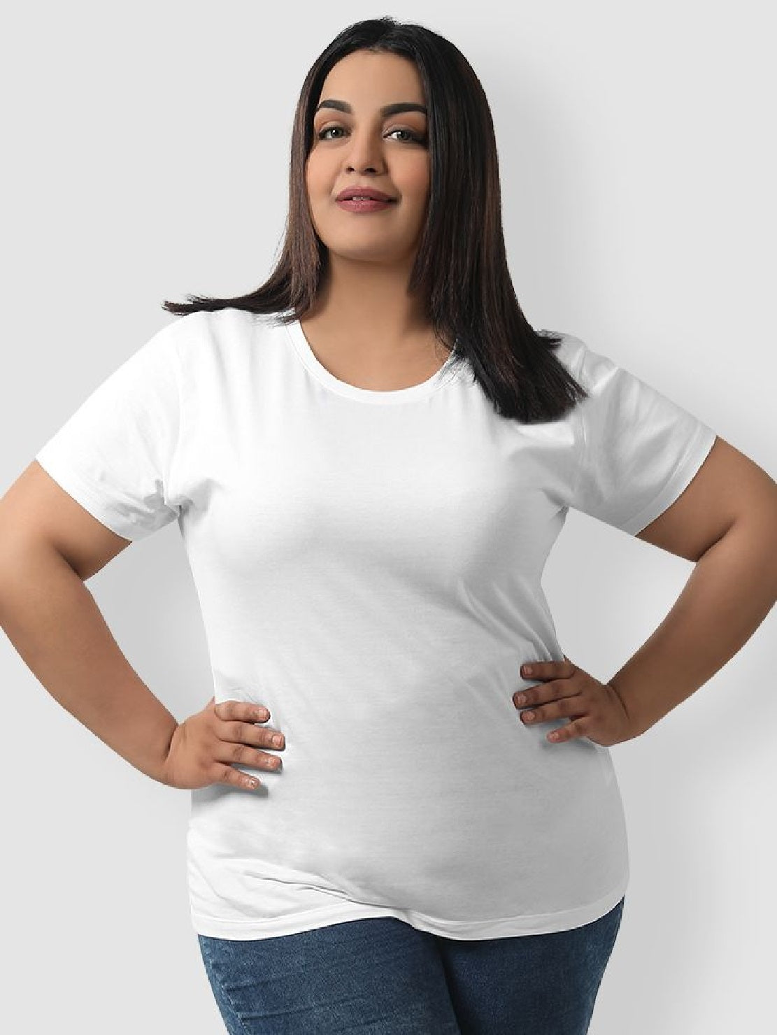 And Now This Women's Trendy Plus Ribbed T-Shirt White Size 2X